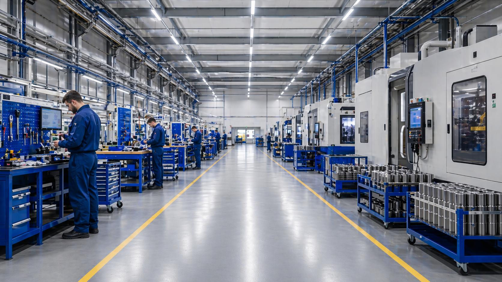 Polished factory environment for culture hero